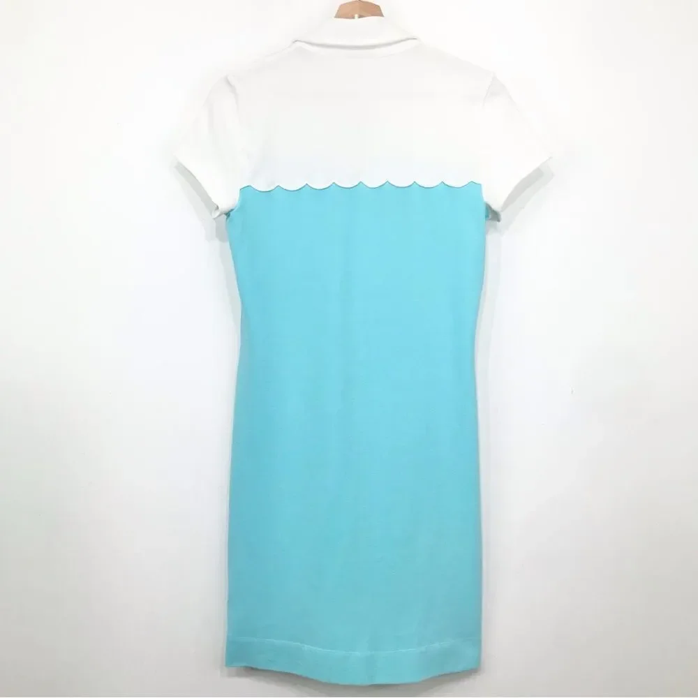 Lilly Pulitzer White and Light Blue Polo Mini Dress - Picture 10 of 16